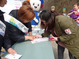 제2회 호탄벚꽃문화축제 연계 공명선거 캠페인 사진