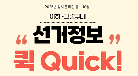 2025년 상시 온라인 홍보 선거정보 퀵 아하~ 그렇구나 11월편