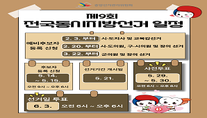 제9회 전국동시지방선거 일정을 알려드립니다!