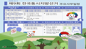 [ 제9회 전국동시지방선거 주요사무일정 ]