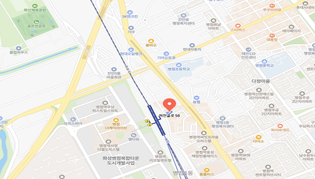 병점구선거관리위원회 약도 - 자세한 위치는 아래의 내용을 참고하세요.