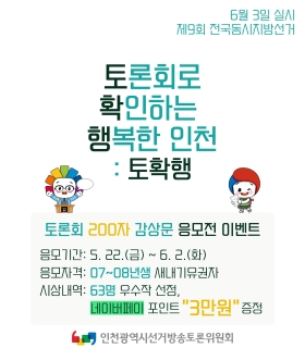 토확행 토론회로 확인하는 행복한 인천